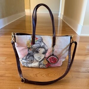 Disney Boutique Princess Belle Tote Purse Shoulder Bag RARE